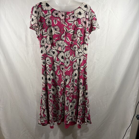 Talbots Midi Dress Womens Plus 16 Pink Floral Boho Flowy Lightweight Summer - Picture 10 of 16